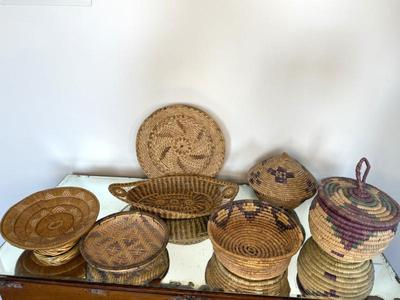 Basket Grouping Including African Handmade Examples 