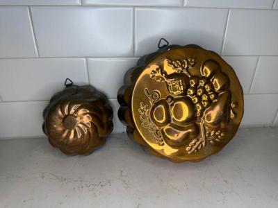 Two Vintage Copper Gelatin Molds 