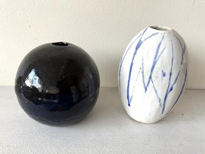 Duo Of Studio Pottery Vases 