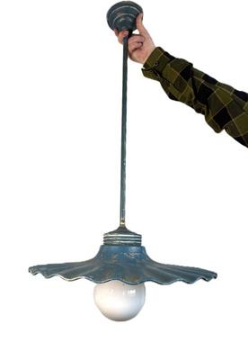 Salvaged Vintage Streetlight Pendant Lamp 