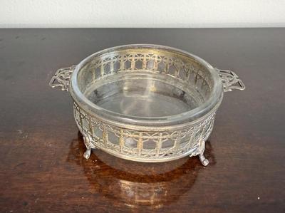 Mappin & Webb Sterling English Made Butter Dish With Glass Liner