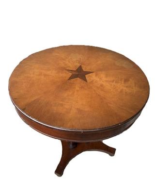 Irwin Circular Inlaid Star Occasional Table 
