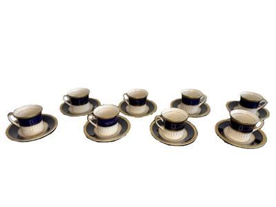 English Fondeville Ambassador Ware Demitasse Service For 8 