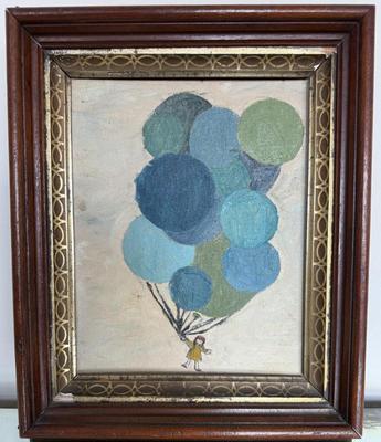 Girl With Balloons Painting 