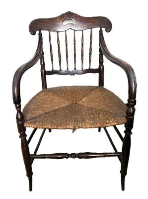 Antique Arts & Crafts Style Hardwood Armchair 