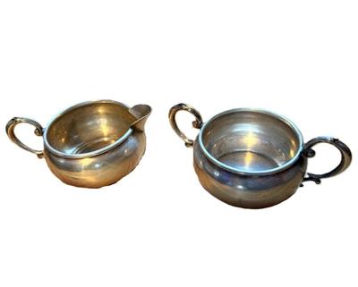 Revere Sterling Silver Sugar Bowl & Creamer 
