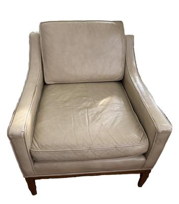 Midcentury Modern Armchair In Vinyl Upholstery 