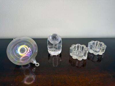 Glass Decorative Grouping Including Hadeland Glassverk 