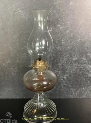 Antique plum kerosene hurricane lamp with chimney rrtx ctbids.com