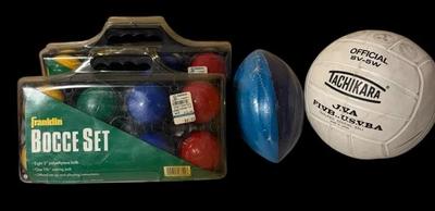 DM501 - Franklin Bocce Ball Set with Volleyball & Football – Sports Lot