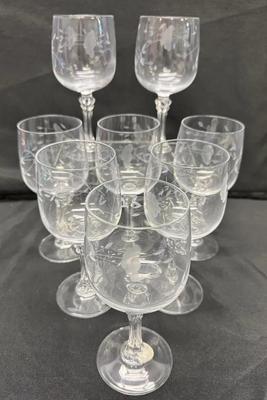 RJ2502 - Princess House Crystal Wine Glasses, Set Of 8 