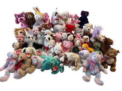 RA523 - TY Beanie Babies Mixed and Retired Beanies Group #2 (chenille, Soft, Etc.) -48