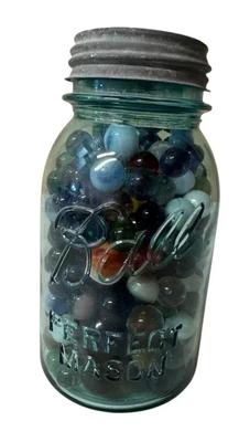 DM515 - Vintage Glass Marbles – Large Mixed Color Lot