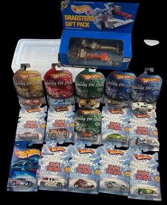 RA524 - Hot Wheels – Holiday Hot Rods, Multiple Years and Hot Wheels Dragster’s Gift Pack - 16