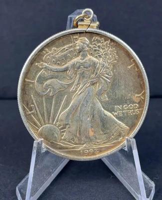 1998 silver eagle pendent