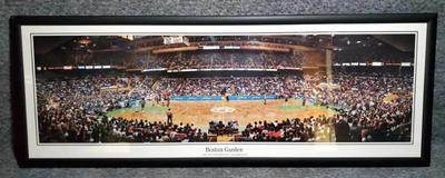 Framed panoramic photo of boston garden