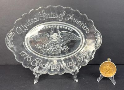 Bicentennial plate and coin