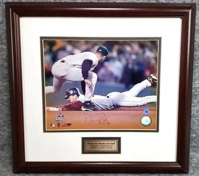 Autographed photo dave roberts 2004 yankees red sox game
