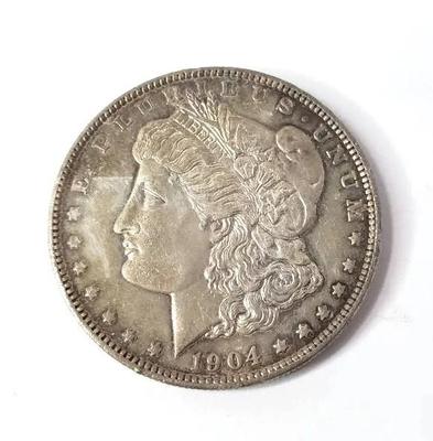 1904 o morgan silver dollar