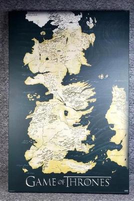 Hbo game of thrones map print in canvas) c2011