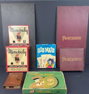 Vintage board and card games
