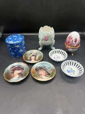 Vintage Inarco Egg Shaped Footed Vase & More Ceramic Pieces