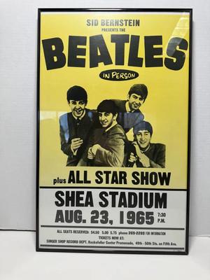 The Beatles Shea Stadium 1965 Framed Concert Poster