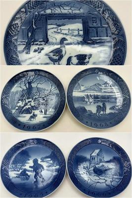 5 More Royal Copenhagen Christmas Collectors Plates 1960s