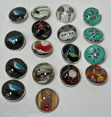 Charley Harper Collectible Buttons Pendants