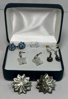 Stone & Silver Earring Sets