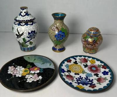 Cloissone Miniature Ginger Jars & Smalls