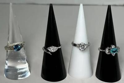 Cut Stone & 925 Silver Rings
