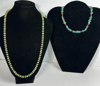 Jadeite & Turquoise Stone Necklaces