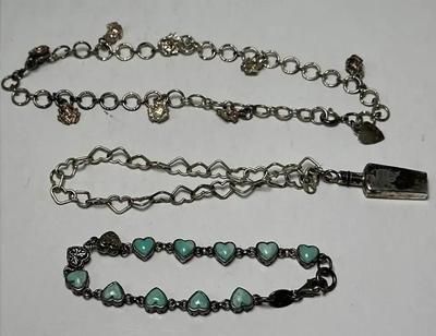 Hearts & Frogs Silver Bracelets 