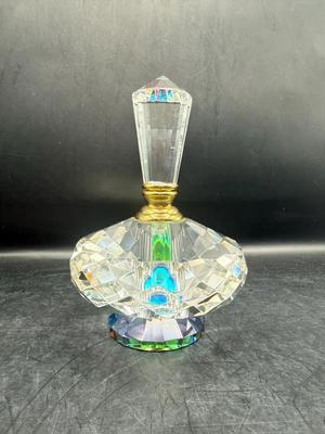 Crystalite Prism Cut Perfume Bottle w/ Stopper