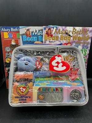 Vintage 1999 Ty Beanie Babies Official Club Platinum Edition Membership Kit & Magazines 
