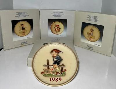 MJ Hummel Late 80s Bas Relief Collectors Plates 