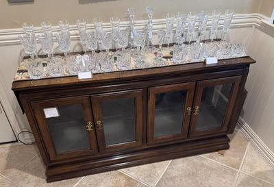 Sale Photo Thumbnail #43: Large Collection of Fine Crystal Gorman glassware.