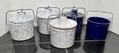 Speckled Stoneware Crocks