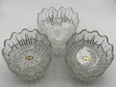 Set of 6 Kristal Zajecar 24% Lead Crystal Bowls