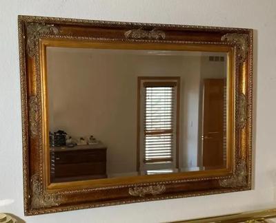 Ornate Gold Beveled Mirror