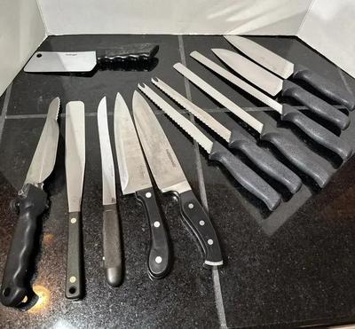 Ginsu Kitchen Knife Set & More Black Handle Knives