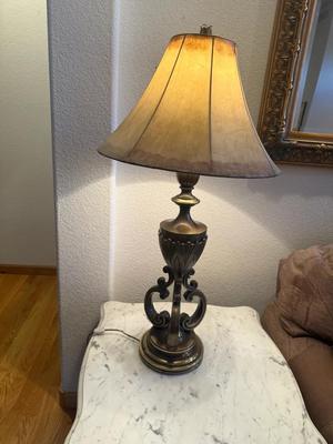 Hollywood Regency Solid Brass Table Lamp 