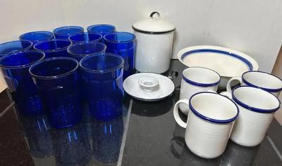 Cobalt Blue Drinkware & Blue Trim Kitchen Ware
