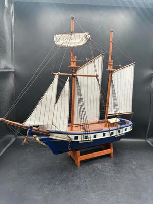 Three-Masted Sailing Vessel w/ Stand