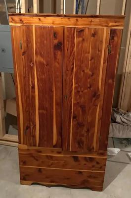 Cedar Sportsmen’s Cabinet Armoire