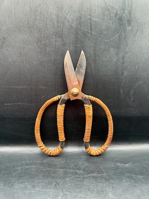 Vintage Japanese Bonsai Pruning Shears W/ Wicker Wrapped Handles