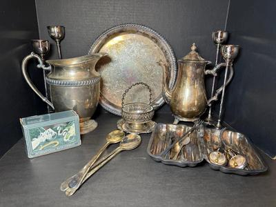 Collection Of Silver-Plated Serving Ware