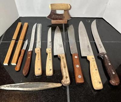 Ekco & Vintage Wood Handled Kitchen Knives