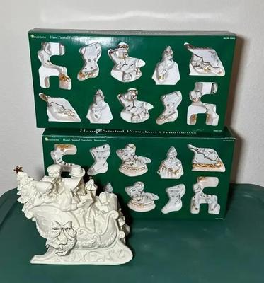 Porcelain Sleigh & Ornament Sets